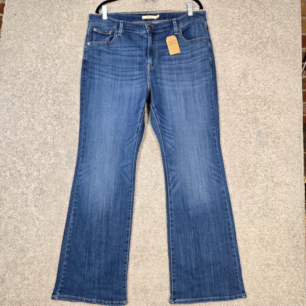 Levi's 726 Flare High Rise Slim Stretch Denim Jeans womens 16W (36x31) NEW